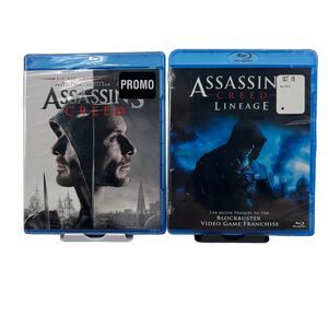 Lot 2- Assassins Creed and Assassins Creed Lineage Blu Ray Movie New Sealed
